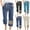 Navy, variant on CYRBOKO Capri Pants for Women, Elastic Waist Drawstring Comfy Casual Capris with Pockets Navy Size 2XL