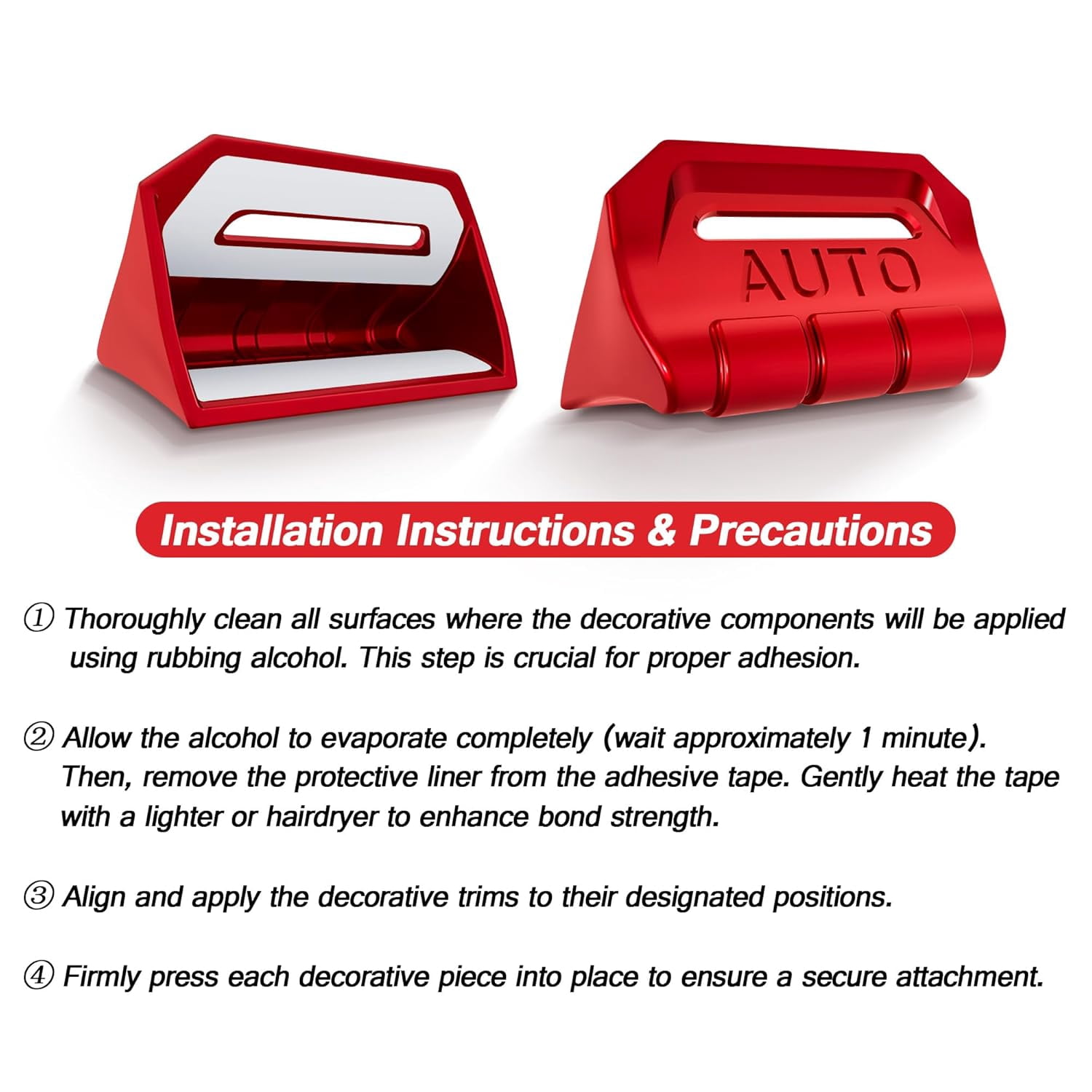 4PCS Premium Aluminum Window Decorative Switch Ring Trims Button Cover Set for Jeep Wrangler JL JLU 2018-2025 2026 & Gladiator JT 2020-2026 Accessories - Metal Finish, Interior Upgrade (Red)