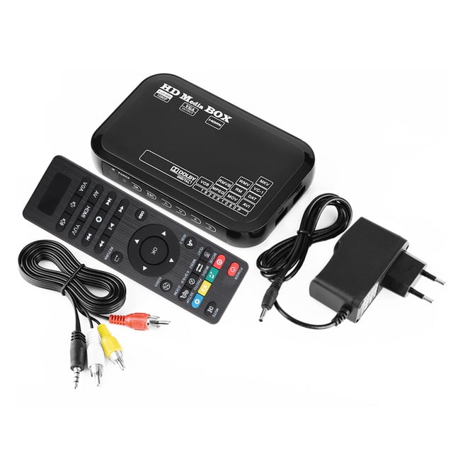 Full HD Mini Box Media Player 110-240V 1080P Media Player Box compatible con MMC RMVB MP3 AVI MKV (UE)