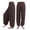 Coffee, variant on SBYOJLPB Length Pants Womens Elastic Loose Casual Cotton Soft Yoga Sports Dance Harem Pants