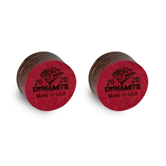 Tiger Dynamite Laminated Pool Billiard Cue Tip Hard 2-pack