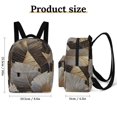 thumbnail image 2 of Metallic Leaves Elegant Design Art Small Backpack Cute Mini Backpacks For Woman Lightweight Daypacks, 2 of 8