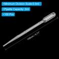 thumbnail image 2 of Pipeta de transferencia desechable Uxcell, 100 piezas de 2 ml LDPE envueltas individualmente para transferir líquidos claros, 2 of 6