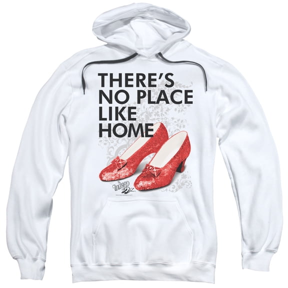 Trevco Sportswear OZ100-AFTH-4 Wizard of Oz No Place Like Home Adult Pullover Hoodie, White - Extra Large