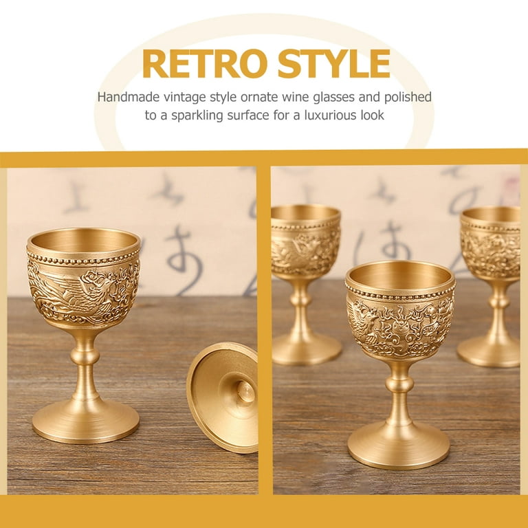 Brass Wine Glass Decor Brass Wine Goblet Brass Wine Cup Multi-function Wine  Cup Chinese Liquor Cup