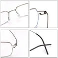 thumbnail image 6 of Men Women Screwless Ultralight Reading Glasses 1.0 Rectangle Anti Blue Light Readers +1.00, 6 of 6