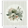 thumbnail image 2 of Ambesonne Monstera Shower Curtain, Minimalist Watercolor Floral Arrangement in Delicate Neutral Tones, Cloth Fabric Bathroom Decor Set with Hooks, 69" W x 75" L, Pale Sage Green Coconut, 2 of 10