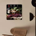thumbnail image 4 of 16 Inch Wall Clock Battery Operated Square Clock Decorative for Office, Kitchen, Outdoor, Living Room，Amazing Wine Beautiful Design, 4 of 4