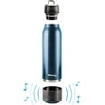 thumbnail image 3 of Vacuum Insulated Premium Water Bottle with Rechargeable Bluetooth Speaker - Steel Double Wall Design + Lights, Convenient Drinking Spout, Lid Lock, and Carry Handle (700ml/23.6 oz) Navy Blue, 3 of 7