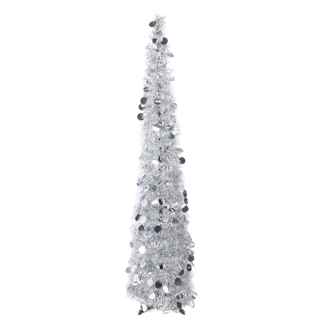 Árbol de NaviDad Emergente de 4.9 Pies, Árbol de Lápiz Plegable, Árbol de NaviDad Con Artificial Con Lentejuelas, Árbol de NaviDad Emergente, Árbol Delgado, Plegable, Plegable,