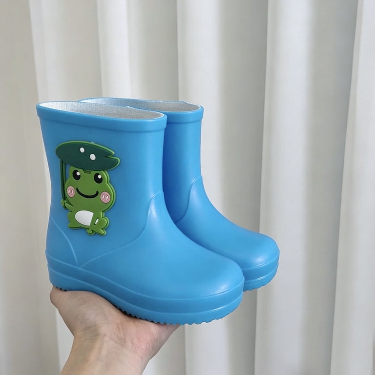 YMNXA Toddler Kids Girls Boys Rain Boots Non Slip Flat Sole