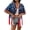 Dark Blue, variant on Womens 250th Anniversary USA Jerseys - 4th of July Button Down American Flag and Star Patriotic Baseball Shirt