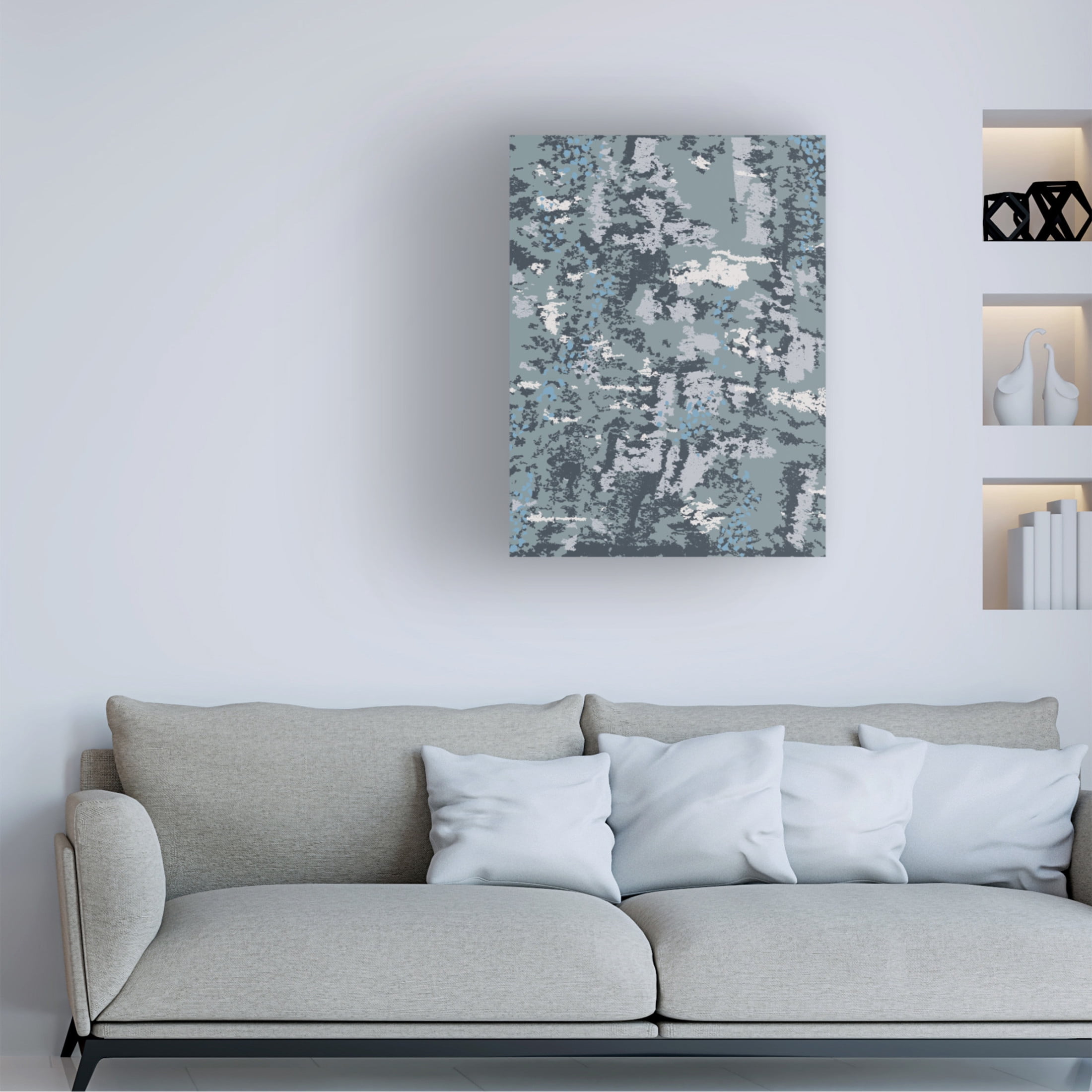 Canvas Wall Art - Maliq 'Topology 2-2' Wall Art for Living Room, Bedroom, or Office Décor by Trademark Fine Art - 14 x 19 Inches