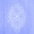 thumbnail image 1 of Ahgly Company Machine Washable Indoor Square Oriental Blue Industrial Area Rugs, 8' Square, 1 of 4