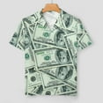thumbnail image 2 of PRIYAL Money Background Silk Women Pajama Set Short Sleeve Comfy Pjs Sets 2 Piece Lounge Set, 2 of 6