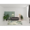 thumbnail image 2 of 6' X 9' Blue Green Grey And Ivory Abstract Power Loom Stain Resistant Area Rug, 2 of 5