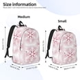 thumbnail image 2 of Vsdgher Christmas Snowflakes Print Canvas Backpack Travel Rucksack Unisex Knapsack 15.7/17.7Inch Laptop Backpack for Work,College-Medium, 2 of 5