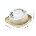 thumbnail image 2 of Tvtnvo Dog Bowl Pet Bowl Stainless Steel Spill Proof Non Slip Feeding and Water Bowl Slanted Mouth Neck Guard Easy Clean Detachable No Mess Anti Skid Base for Pets and Dogs Brown 7.7in, 2 of 7