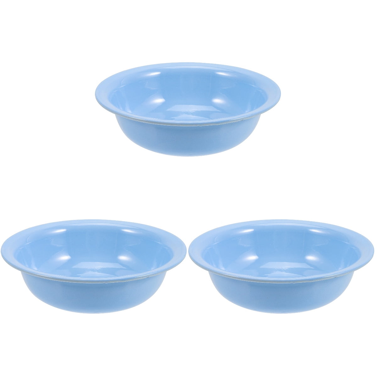 Bestonzon 3pcs Retro Enamel Mixing Bowl Multifunctional Enamel Basin