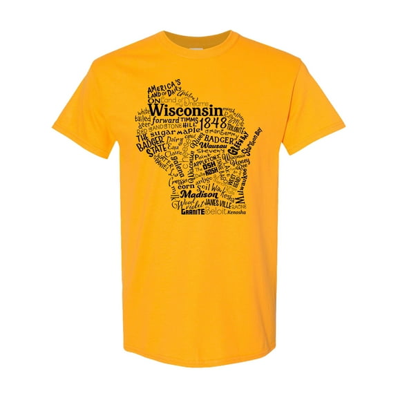 Inktastic Wisconsin State Word Salad T-Shirt
