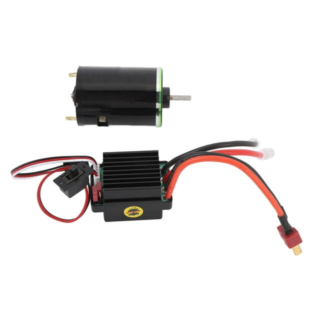 RC Brushed Motor ESC Set, Powerful Water Resistant 320A ESC 5V 2A BEC for Upgrading 20T,27T,35T,45T