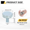 thumbnail image 2 of Uxcell 24 PCS M6x12mm Flat Knurled Head Thumb Screws Solid Iron Fully Threaded Thumbscrew Bolts Fasteners for Lighting and Household Use Electronic Equipment, 2 of 6