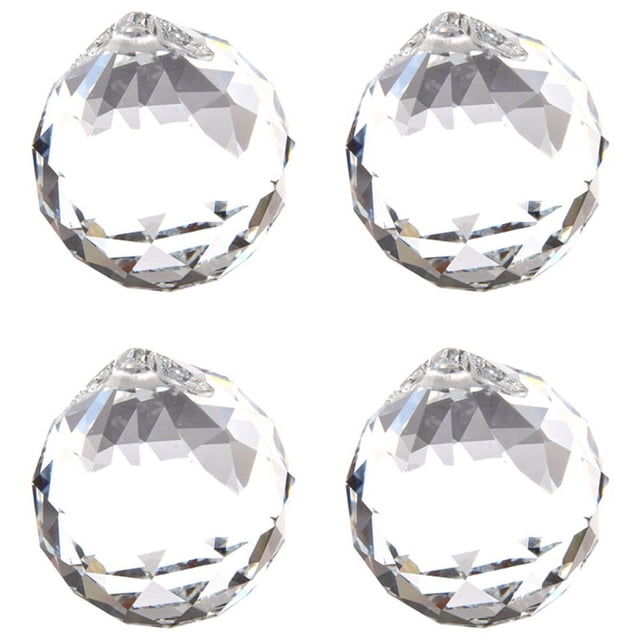 4piezas 40MM Bola de Pendiente de Cristal Decoracion Con Facetas Feng Shui ()