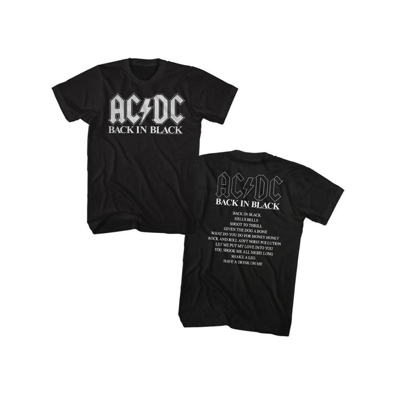 Ac dc back in black shirt sales
