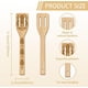 thumbnail image 3 of Juego de 6 utensilios de cocina de bambú con forma de hongo y cucharas de madera grabadas. Espátula de bambú para tallar y cocinar. Cuchara de madera., 3 of 8