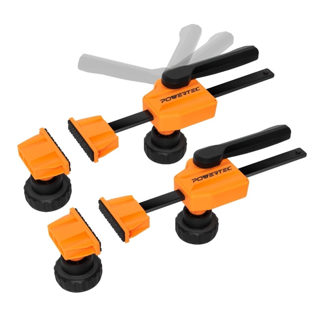 Pinzas para perros de banco POWERTEC Quick Release con una fuerza de sujeción de 80 kg