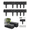 Black, variant on 10/20/30/40PCS Plastic Garden Retaining Fence with Stakes, Faux Stone Garden Edging Border, Landscape Edging Stone, Garden Edging Border Stone, No Dig Interlocking Edging Stones for Yard Patio