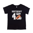 thumbnail image 4 of 4th Birthday Baller Shirt for Boys Sports Theme Party T-Shirt for 4 Year Old Kids Black Shirt 3T, 4 of 5