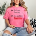thumbnail image 2 of Funny Nevermind Text Joke Humor, Crunchberry Comfort Colors T-Shirt, Large, 2 of 3