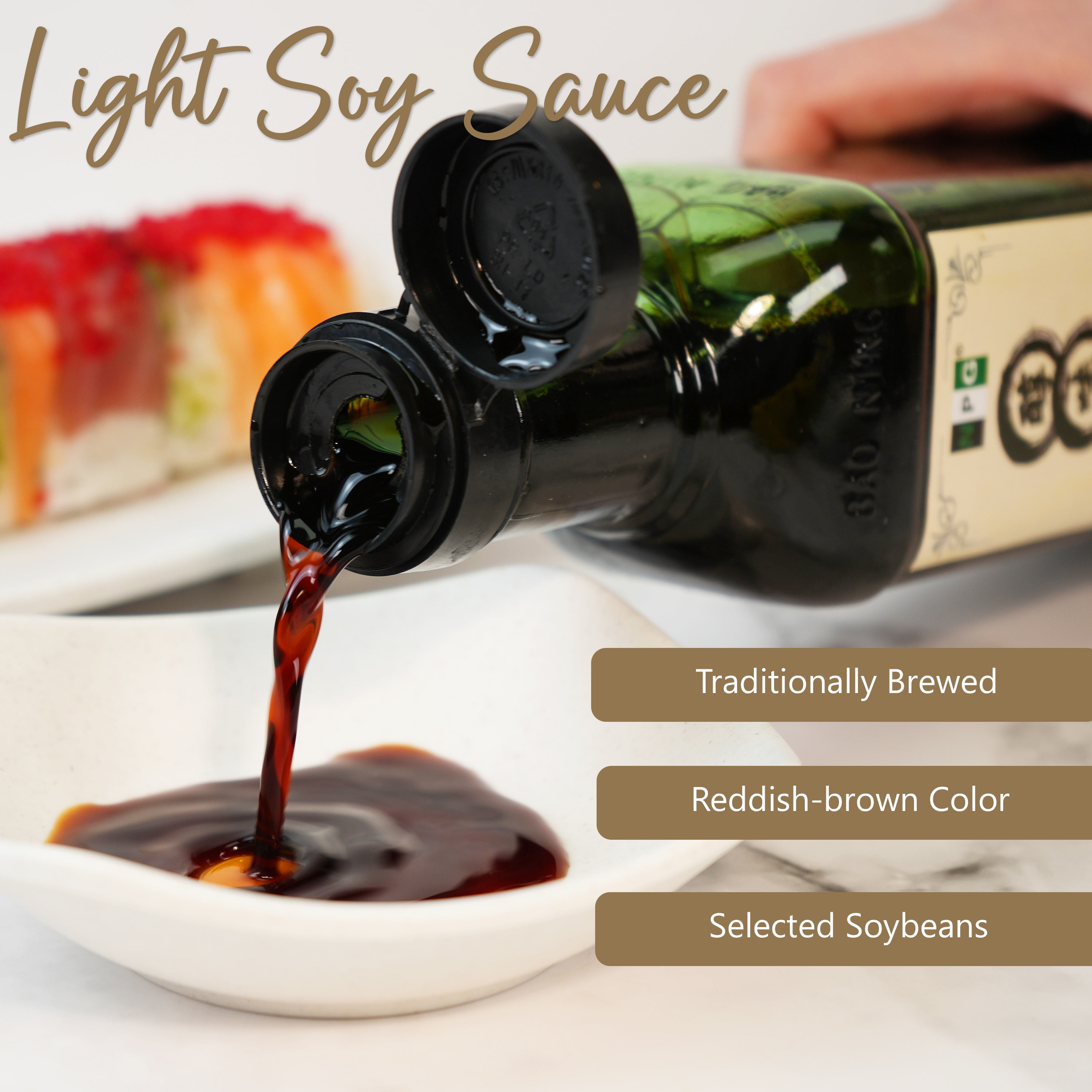 NPG Premium Tamari Light Soy Sauce 16.9 FL Oz (Pack of 2) , Sauces for Fish, Dumpling, Noodles, and Marinade Meat, Perfect Condiment for Japanese Sushi, Sashimi, Asian Stir Fry, Vegan Non-GMO