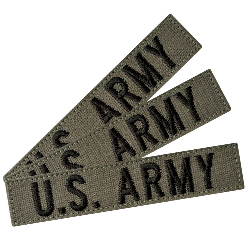 U.S. Army OD Green Name Hook and Loop Tapes 3 Pack