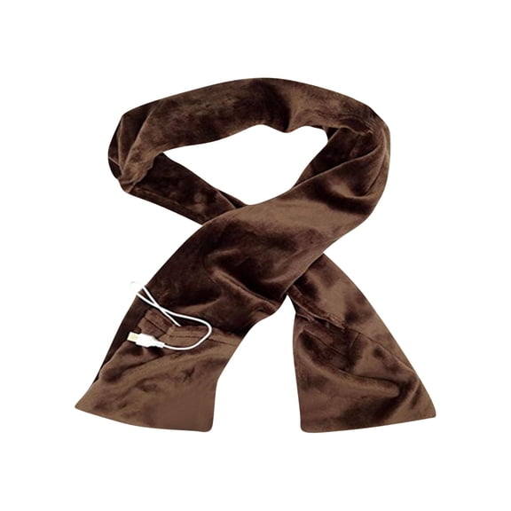 Heated Scarf for Women & Men, USB Electric Neck Warmer with Pocket - 57" Long Heated Warming Wrap for Outdoor Winter, Travel & Daily Use