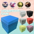 thumbnail image 2 of 12 Pcs Soundproof Foam Panels 1 X 12 X 12 Inches High-Density Studio Acoustic Wall Panels for Walls Sound Absorbing Panels Sound Insulation Panels Acoustic Foam Panels, 2 of 8