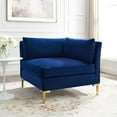 thumbnail image 1 of Modway Ardent Performance Velvet Sectional Sofa Corner Chair in Navy, 1 of 6