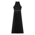 thumbnail image 6 of Xnihocha Women Long Lyrical Dance Dress Sleeveless Side Split Maxi Dress Contemporary Dancewear Black XL, 6 of 7