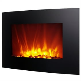 Black Wall Mounted Electric Fireplace Walmart Com