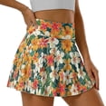thumbnail image 4 of KUIFORTIWhite Flower Womens Tennis Skirt Lightweight High Waisted with Pockets Inner Shorts Casual Breathable Shorts Workout Golf Skort for Women Athletic Dressy Casual, 4 of 7