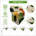 thumbnail image 5 of Green Abstract Table Runner Linen Burlap Table Runner 72 Inches Long Geometric Simple Lines Vintage Art Dresser Scarves for Kitchen Island Coffee Dining Party Wedding Banquet Holiday Decor 18"x72", 5 of 8