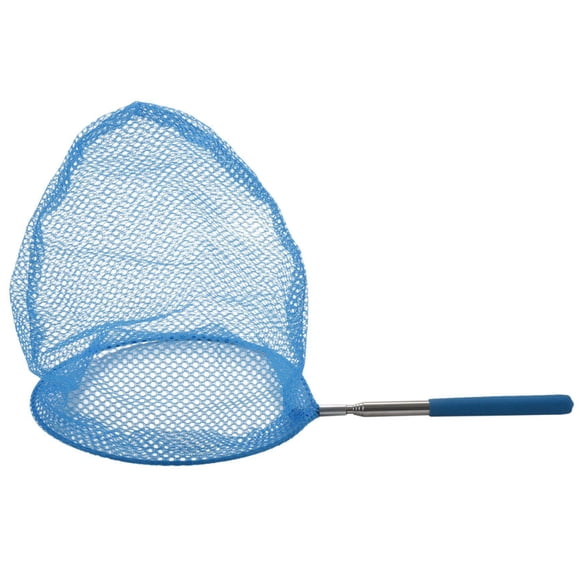 Outdoor Catching Catching Butterfly Net Fishing Net Bag Stainless Steel Telescopic Fishing Net Tool Outdoor Telescopic Portable Catching Catching Net-Blue