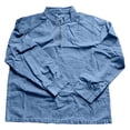 thumbnail image 3 of Ceisia Men's Vintage Washed Denim Quarter-Zip Sweatshirt | Loose Drop-Shoulder Stand Collar Pullover Gifts, 3 of 7