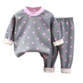 thumbnail image 1 of Plebaso Kids Fall Winter Sweatsuit Print Long Sleeve Pullover Sweatshirts Pants 2Pcs Warm Clothes Outfits, 1 of 3