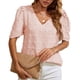 thumbnail image 1 of Camiseta casual Apalfuy manga corta cuello en V mujer rosa S, 1 of 8