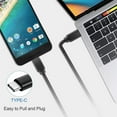 thumbnail image 3 of PwrON Black 6ft 100W USB-C to USB-C Data Sync Power Adapter Charger Cord Cable Compatible with Essential PH-1, 3 of 4