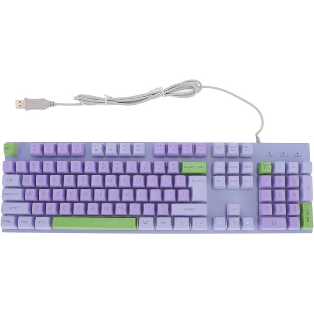 HUGFEGWE Wired Gaming Keyboard, No Delay Print Backlit Keyboard Wired Keyboard, Elevated Metal Panel Large Letter USB Keyboard with Backlit for PC and Laptop (Roland) CA919-135224