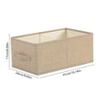 thumbnail image 3 of Cotton Blend Folding Storage Bin, 1 Pack Large Storage Basket, Washable, Clothing Storage Bin with Handle, Closet Organizer for Storage Sweater,Sheets, 16.14x9.45x6.69in(Beige), 3 of 6