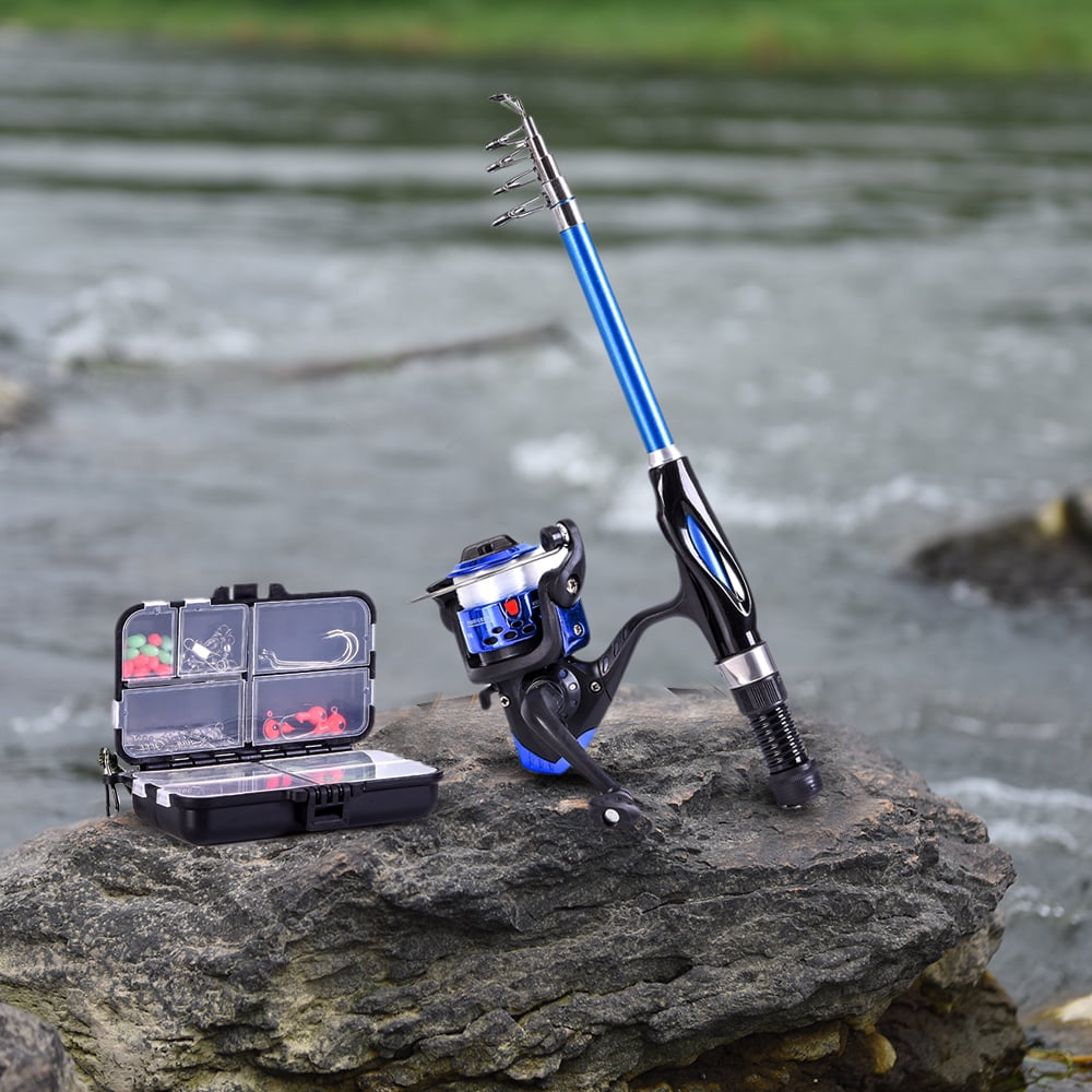 telescopic spinning rod and reel combo